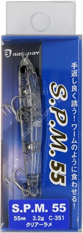 BASSDAY S.P.M. 55mm 3.2g #C-351 Clear Lame