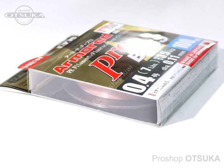 DUEL Armored F+ Pro Bass [Silver w/High-visibility Orange Markings] 100m #0.4 (7lb)