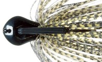 DEPS Sliding Jig 1/4oz Silicone Skirt #51 Smoke Scale/Blue & Gold