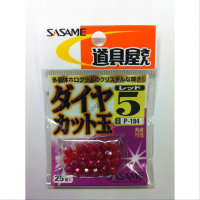 SASAME Diamond Cut P-184 [Red] 5mm (25pcs)