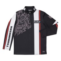 TSURI MUSHA Musha Line Zip Shirt 4L (Black)