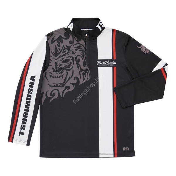 TSURI MUSHA Musha Line Zip Shirt 4L (Black)