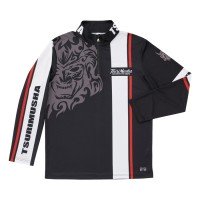 TSURI MUSHA Musha Line Zip Shirt 4L (Black)