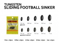 REINS Tungsten Sliding Football Sinker 3/8oz (10.5g) #Black