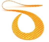 RISE JAPAN Namidama Necktie Extra Curly #ND11 Orange Gold Dot