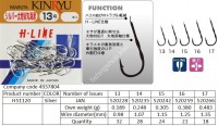 KINRYU H51120 H-Line Futo W-dou Uchi MaruKaizu L-pack #14 Silver (28pcs)