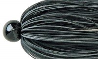 DEPS RR Jig Head 1.0g Fine Rubber Skirt 01 black