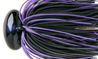 DEPS Head Block Jig 3/4oz Fine Rubber Skirt #03 Black/Purple