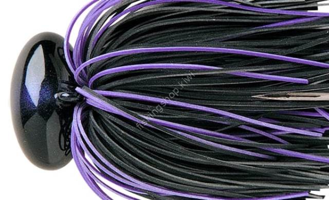 DEPS Head Block Jig 3/4oz Fine Rubber Skirt #03 Black/Purple