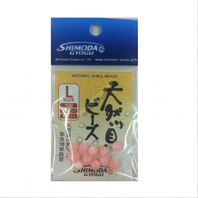 SHIMODA GYOGU Natural Shell Beads Round Type [Light Pink] L