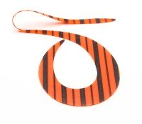 RISE JAPAN Namidama Necktie Extra Curly #ND12 Orange Black Zebra