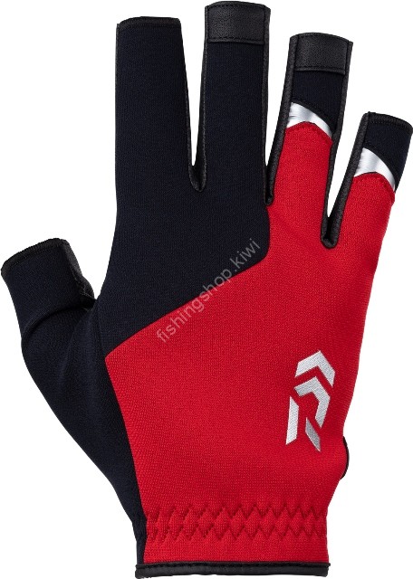 DAIWA DG-6323W Cold Protection Light Grip Gloves 5 Pieces Cut (Red) L