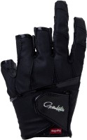 GAMAKATSU GM7295 Ergo Grip Gloves 3 Pieces (Black x Black) LL