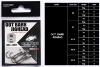 ICHIKAWA FISHING Out Barb Jighead Type Offset 2.5g #1/0 (4pcs)
