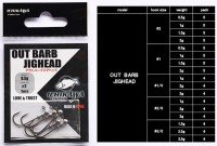 ICHIKAWA FISHING Out Barb Jighead Type Offset 2.5g #1/0 (4pcs)