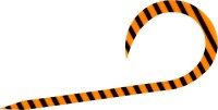 DAIWA Kohga Silicone Necktie Single Curly R #Orange Zebra