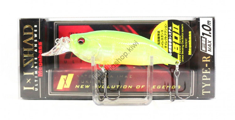 MEGABASS l x l Shad Type-R clear lime chart