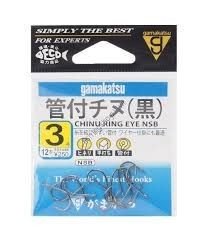 GAMAKATSU Chinu Ring Eye [NS Black] #3 (12pcs)