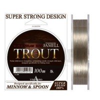YAMATOYO Famell Trout Nylon Line [Titanium brown] 100m #0.4 (2lb)