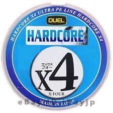 DUEL Hardcore X4 [10m x Silver&Green&Orange&Blue&Pink] 200m #1 (18lb)