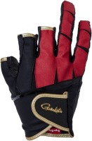 GAMAKATSU GM7295 Ergo Grip Gloves 3 Pieces (Black x Red) M