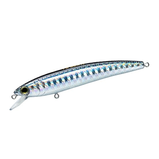 DUEL Pin's Minnow 70F #BL Silver Black