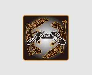 NORIES Design Sticker Gecko S 07 SQ #BK/W Black/White Gradation