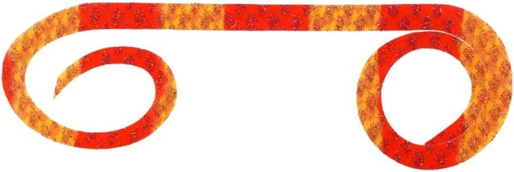 START SC-60 Silicone Neck Tie Short Curly #60 Striped Ebi Red SK