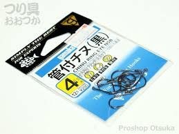 GAMAKATSU Chinu Ring Eye [NS Black] #4 (12pcs)