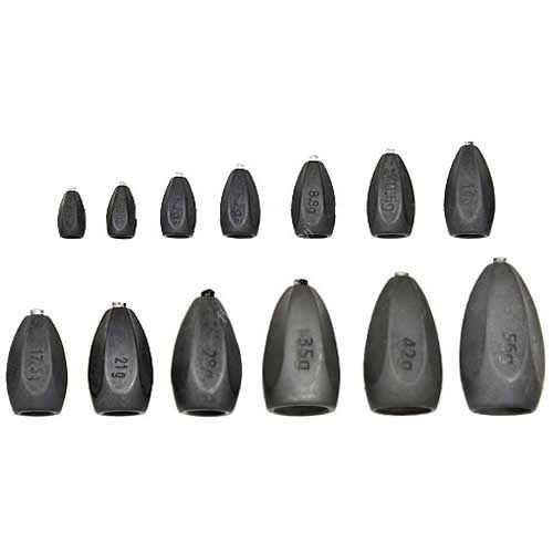 KANJI Tungsten Bullet Sinker Black 3 / 8 oz