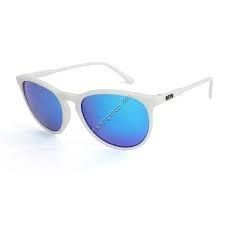 Dang Shades FENTON White Matte x Blue Mirror Polarized Glasses
