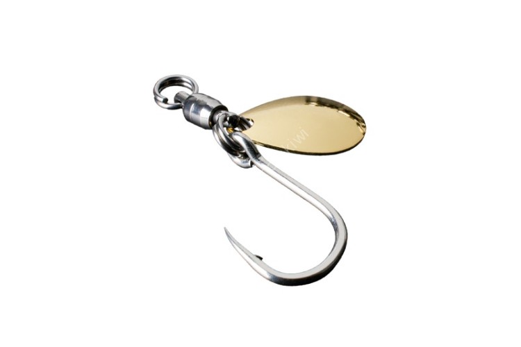 JACKALL Blade Jigging Hook Set Single [Gold] M (2pcs)