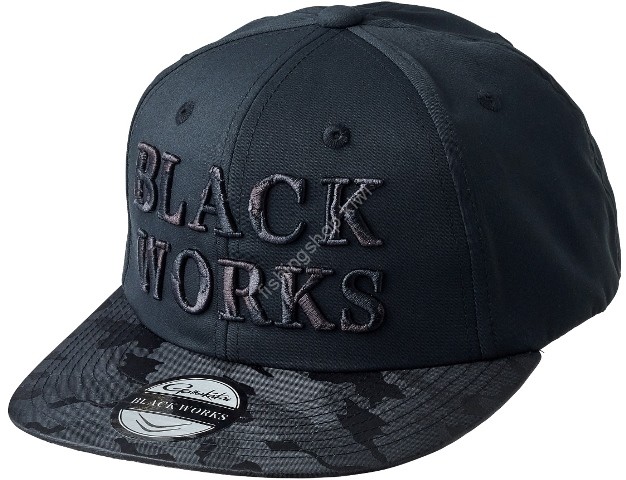 GAMAKATSU GM9895 Flat Brim Cap Black Works (Black x Black) LL