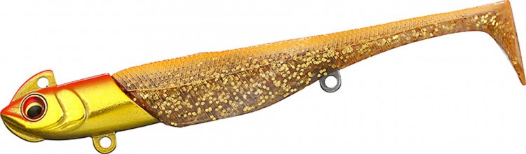 Daiwa Flounder Worm Flat Junky Rodem 4 Lure - 4 Inch Soft Bait With Jig Head For Flounder Fishing (0.7 Oz)