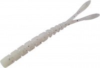 MUSTAD Aji Worm Pilo-Pilo 2" #007 White Luminous Silver Lame