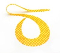 RISE JAPAN Namidama Necktie Extra Curly #ND15 Chart Orange Check