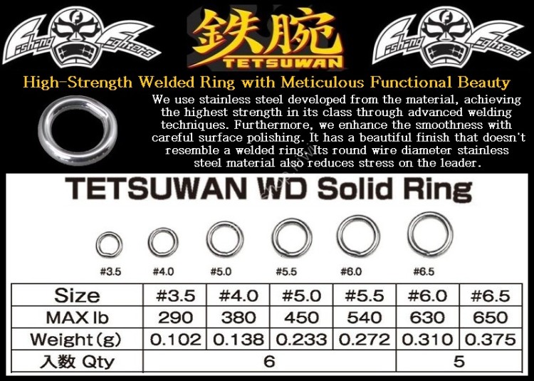 NATURE BOYS FishingFighters Tetsuwan WD Solid Ring #5.0