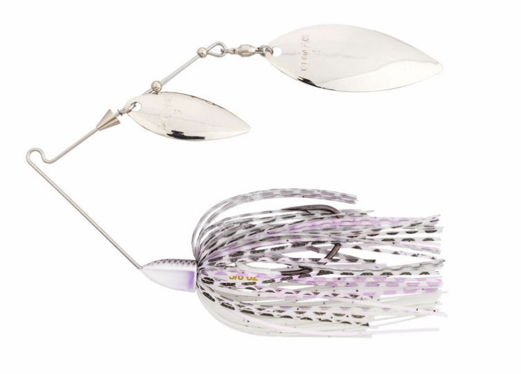 KEITECH Baby TEE-Bone Spinnerbait Double Willow (DW) 3/8oz #528 Purple Pearl Shad
