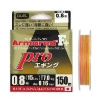 DUEL Armored F+ Pro Eging [Yellow&Orange&Light Pink] 150m #0.8 (15lb)