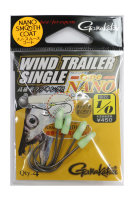 GAMAKATSU Wind Trailer Single Type Nano [Nano Smooth Coat] #1/0 (4pcs)