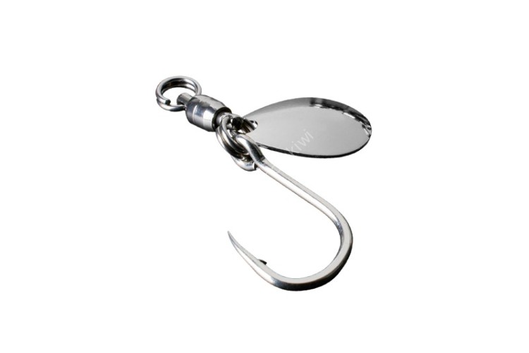 JACKALL Blade Jigging Hook Set Single [Silver] M (2pcs)