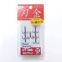 VANFOOK Strong Fine Treble Hook DT-38B [Fluorine Black] #16 (7pcs)