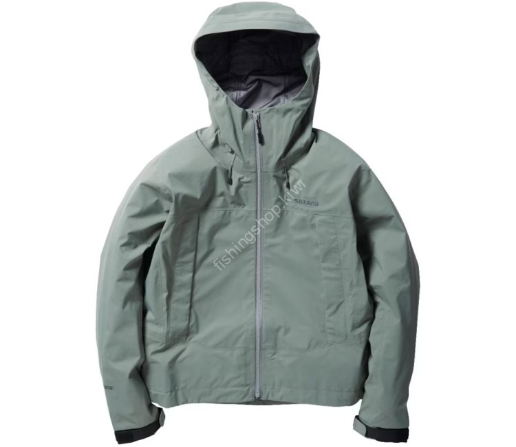 SHIMANO RA-025X Gore-Tex Short Rain Jacket (Sage Green) 2XL