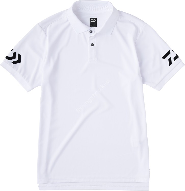 DAIWA DE-7925 Short Sleeve Polo Shirt [White x Black] M
