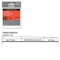 TIEMCO Windmaster Knotless Tapered Leader [Clear] 13ft