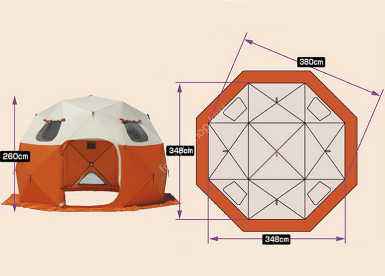 PROX PX022R Wakasagi Quick Dome Tent Paogran (Big/380)