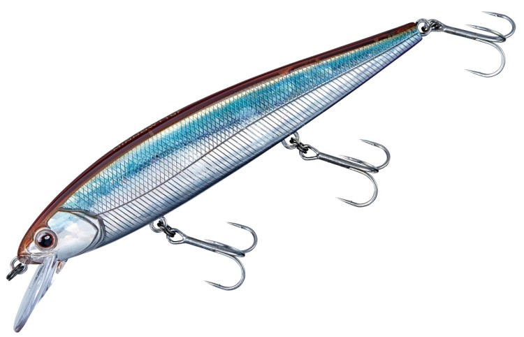 GAMAKATSU Luxxe 80-611 Avenge Minnow 110F #09 White Wakasagi