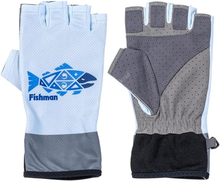 FISHMAN Summer 5 Fingerless Gloves [Blue] XXL