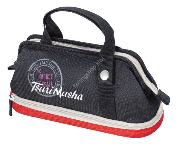 TSURI MUSHA Hakushon Pouch #Black Red