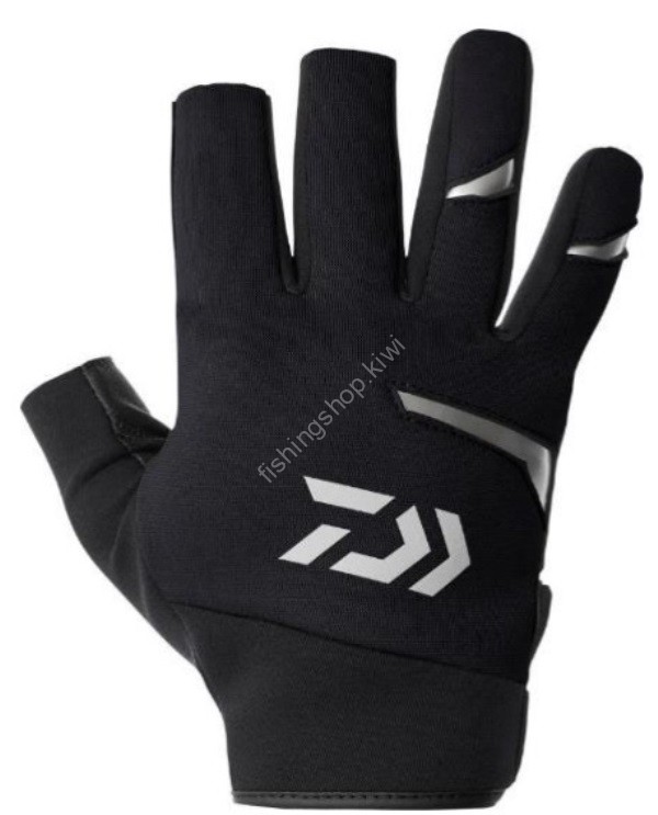 DAIWA DG-8424W Cold Protection Light Grip Gloves 3 Long Cut (Black) M